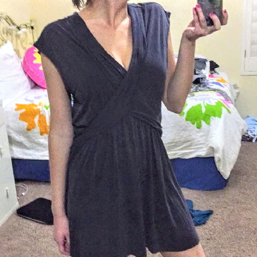 Free People navy layered dress size XS